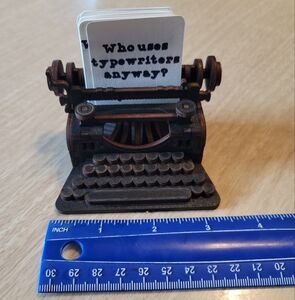 Taylor Swift TTPD themed miniature wood typewriter with 10 quotes